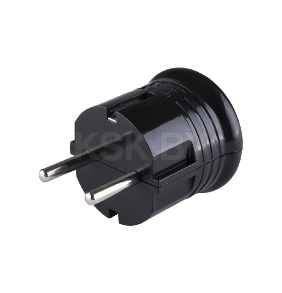 Вилка с/з круглая черная 10А 250В TDM SQ1806-0200 (SQ1806-0200) 