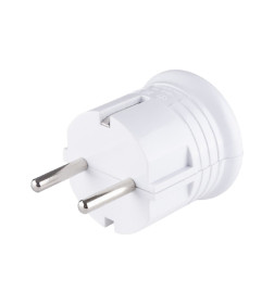 Вилка с/з круглая белая 10А 250В TDM SQ1806-0199