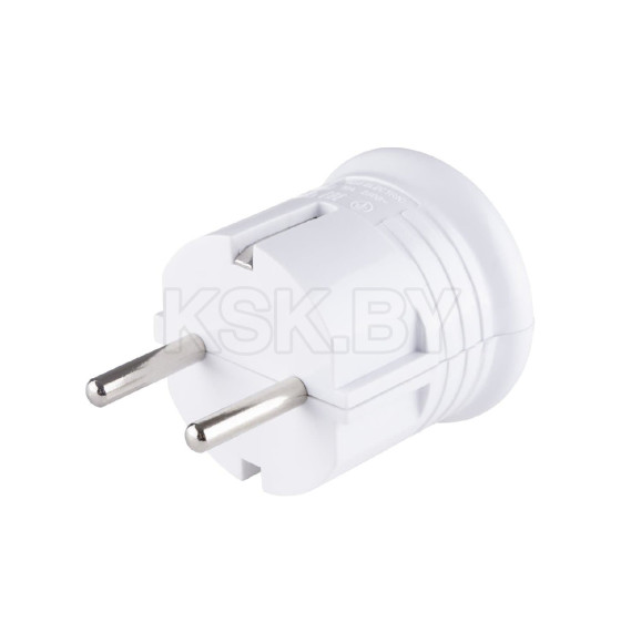 Вилка с/з круглая белая 10А 250В TDM SQ1806-0199 (SQ1806-0199) 