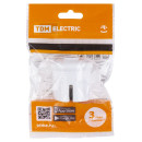 Вилка с/з круглая белая 10А 250В TDM SQ1806-0199 (SQ1806-0199) 