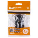 Вилка прямая с/з черная c перфорацией 10А 250В TDM SQ1806-0198 (SQ1806-0198) 