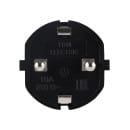 Вилка прямая с/з черная c перфорацией 10А 250В TDM SQ1806-0198 (SQ1806-0198) 