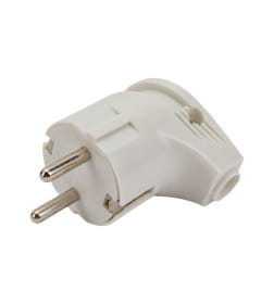 Вилка угловая с/з белая 16А 250В TDM SQ1806-0007