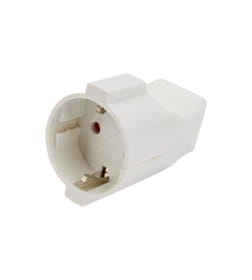 Розетка кабельная 2П+З  с з/ш 16А 250B белая TDM SQ1806-0031