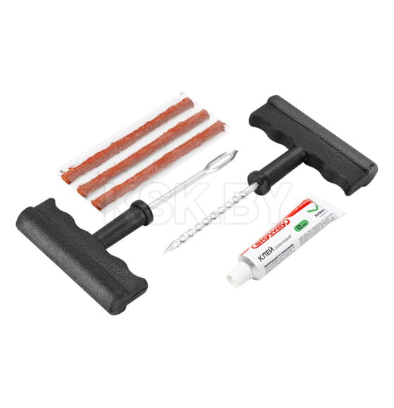 Набор для ремонта бескамерных шин SKYWAY (клей) 6 предметов (S07502005) 