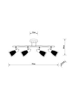 Спот Arte Lamp HARMONY A5110PL-4AB