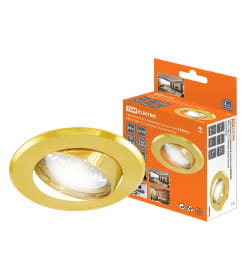 Светильник встраиваемый поворотный СВ 02-03 MR16 50Вт G5.3 матовое золото/золото TDM SQ0359-0008