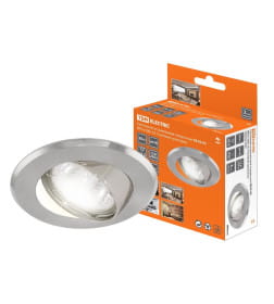 Светильник встраиваемый поворотный СВ 02-03 MR16 50Вт G5.3 матовый хром/хром TDM SQ0359-0007