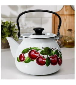 Чайник сферический КМЗ (3,5л) 42104-132/6 Вишневый сад бел.
