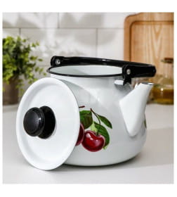 Чайник сферический КМЗ (3,5л) 42104-132/6 Вишневый сад бел.