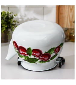 Чайник сферический КМЗ (3,5л) 42104-132/6 Вишневый сад бел.