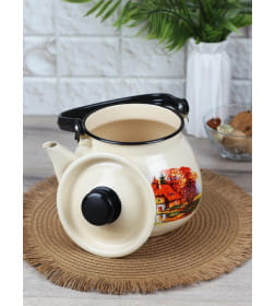 Чайник сферический КМЗ (3,5л) 42104-132/6 Старая мельница слонов.