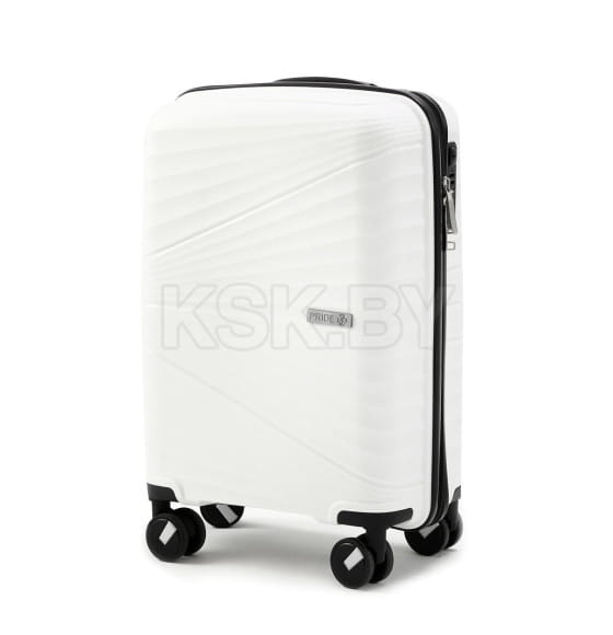 Чемодан на колёсах Pride PP9702 белый,S (малый) 55х35х24(+5) см, 44л Полипропилен, 4 колеса (Pride PP9702 White S) 