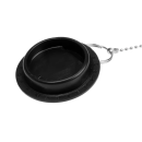 Пробка для ванны (раковины) ЧЁРНАЯ c цепочкой из нерж.стали 45 см ОП, MP-У (ИС.110629) 