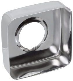 Чашка декоративная (отражатель) 3/4" квадрат средний (нержавеющая сталь, хром), MP-У 