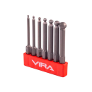 Набор бит HEX 65 мм со сферической головкой 7шт. VIRA (303250) 