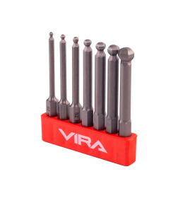 Набор бит HEX 65 мм со сферической головкой 7шт. VIRA