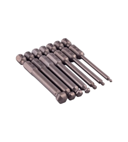 Набор бит HEX 65 мм со сферической головкой 7шт. VIRA