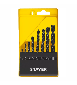 Набор спиральных сверл по дереву STAYER Professional, 8 шт: 3-4-5-6-7-8-9-10мм.