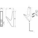 Крючок мебельный однорожковый Fix брашированное золото (113687) 