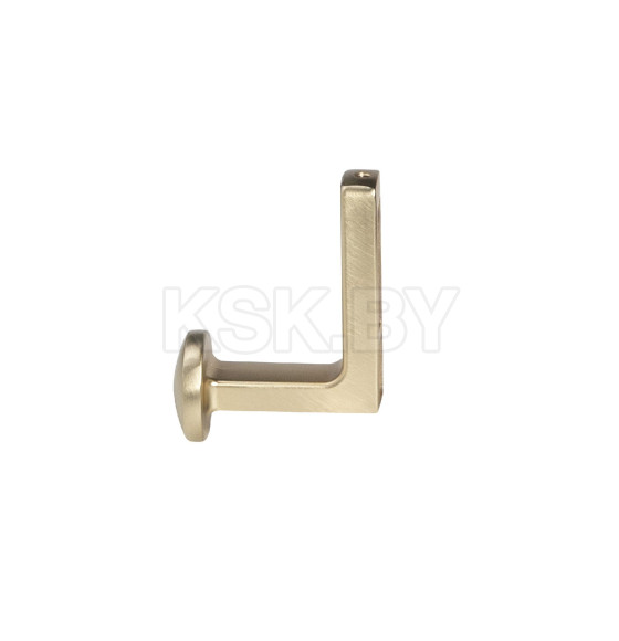 Крючок мебельный однорожковый King брашированное золото (90279) 