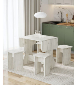 Обеденная группа для кухни "Остин" СН-130 ДСПдуб крафт белый