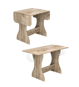 Стол обеденный "Лея" СН-130.05 (ДСП)дуб крафт серый