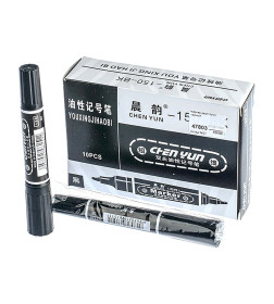 Маркер перманентный двусторонний красный CHEN YUN 8903715