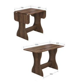 Стол обеденный "Лея" СН-130.05 (ДСП)дуб экспресив бронзовый