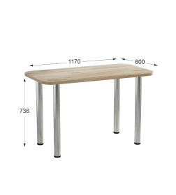 Стол обеденный СН-105.01 (1170х600)Дуб флагстаф светлый