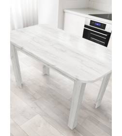 Стол обеденный СН-130.02 "Алиса"дуб крафт белый