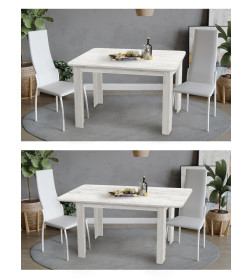 Стол обеденный СН-130.02 "Алиса"дуб крафт белый