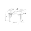 Стол обеденный СН-130.02 "Алиса"дуб крафт белый