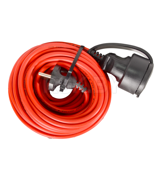 Удлинитель-шнур 1 гнездо без з/к 10м ПВС 2х1,0 IP44 Ресанта  (61/118/1) 