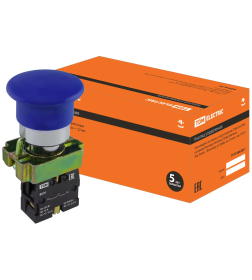 Кнопка SB2-BL61 с возвратом, 1НО, 22 мм, синяя, IP40 TDM SQ0704-0051