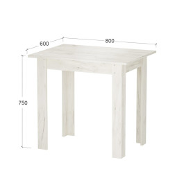 Стол обеденный СН-130.10 Афинадуб крафт белый