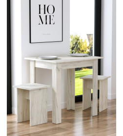 Стол обеденный СН-130.10 Афинадуб крафт белый