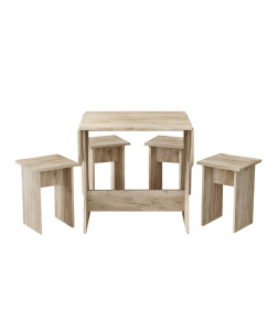 Обеденная группа для кухни "Остин" СН-130 ДСПдуб крафт серый