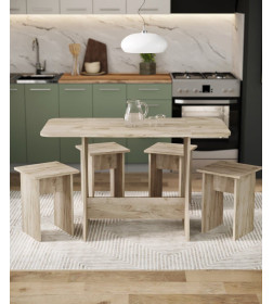 Обеденная группа для кухни "Остин" СН-130 ДСПдуб крафт серый