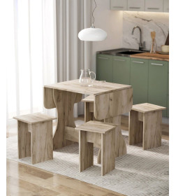 Обеденная группа для кухни "Остин" СН-130 ДСПдуб крафт серый