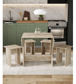 Обеденная группа для кухни "Остин" СН-130 ДСПдуб крафт серый