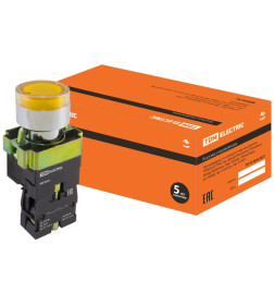 Кнопка SB2-BW3561 с возвратом, 1НО, 22 мм, 230 В LED, желтая, IP40 TDM SQ0704-0056