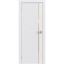 Дверное полотно "Line" 5 ,2000х600х38мм,Белый,золотой молдинг