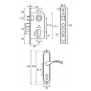 Замок врезной (без цилиндра) Fudor 1023 CP хром