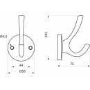 Крючок HORN шлифованный никель (56838) 