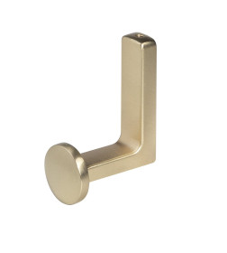 Крючок мебельный однорожковый King брашированное золото