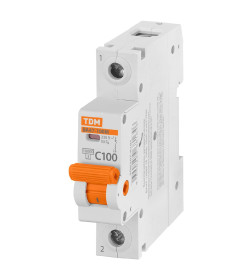 Выключатель автоматический ВА47-100М 1Р 100А 10кА х-ка C TDM SQ0207-0101
