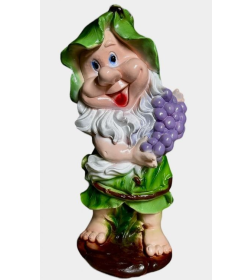 Фигура садовая гном с виноградом, 48*18см.,арт.сф-13577