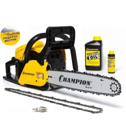 Бензопила цепная Champion А256-15 + подарочный набор