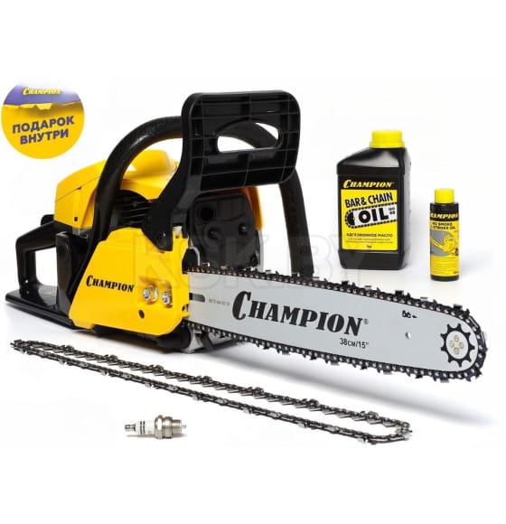 Бензопила цепная Champion A246-15 + подарочный набор (A246-15) 